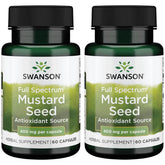 Swanson Full Spectrum Mustard Seed 400 mg – 60 Capsules (2 Pack) bottle image