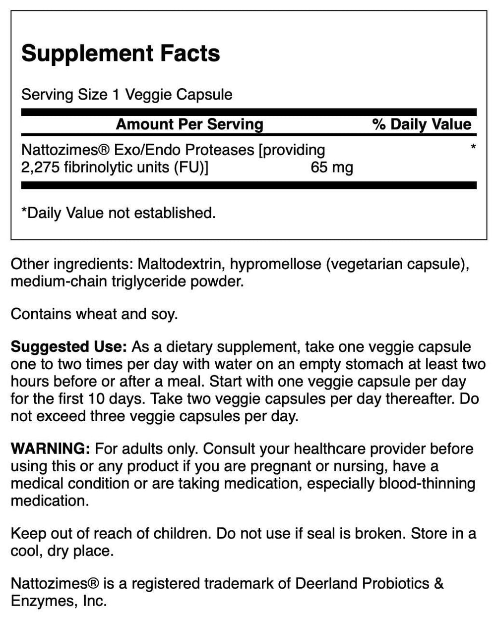 Swanson Nattozimes product label and packaging