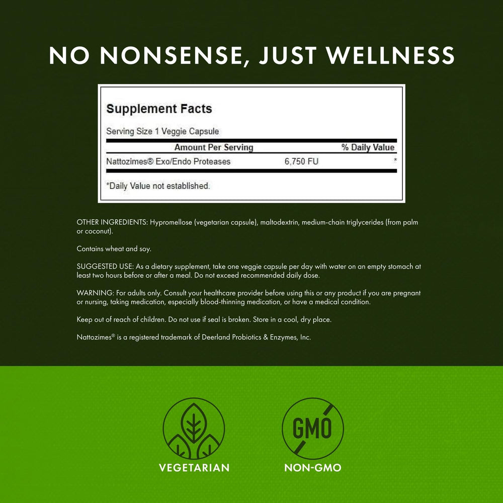 Nattozimes triple-strength label close-up