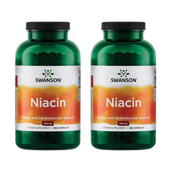 Swanson Niacin B3 500 mg Cardio Health Support - 250 capsules (2 pack) bottle