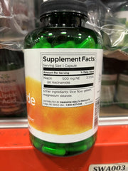 Swanson Niacinamide bottle with packaging and branding