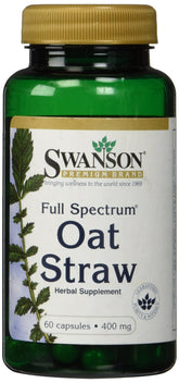 Swanson Full Spectrum Oat Straw 400 mg bottle label
