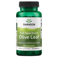 Swanson Olive Leaf Full Spectrum 400 mg – 60 capsules bottle front