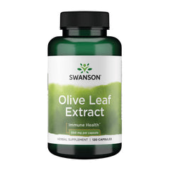 Swanson Olive Leaf Extract bottle – 120 capsules, 500 mg each