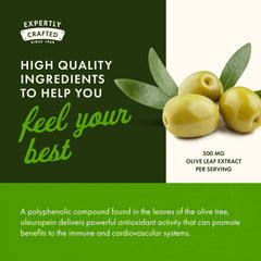 Label highlighting concentrated oleuropein 20%