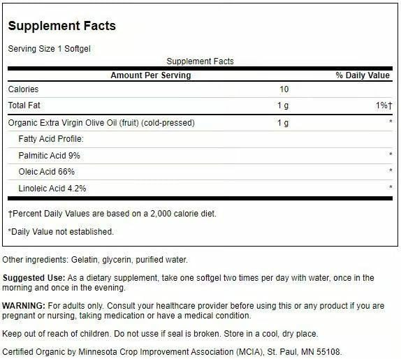 Close-up of olive oil softgel capsules