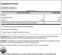 Swanson Organic Acacia Fiber Powder packaging and label