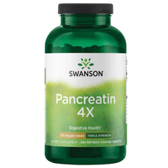 Swanson Pancreatin 4X enzyme bottle front view