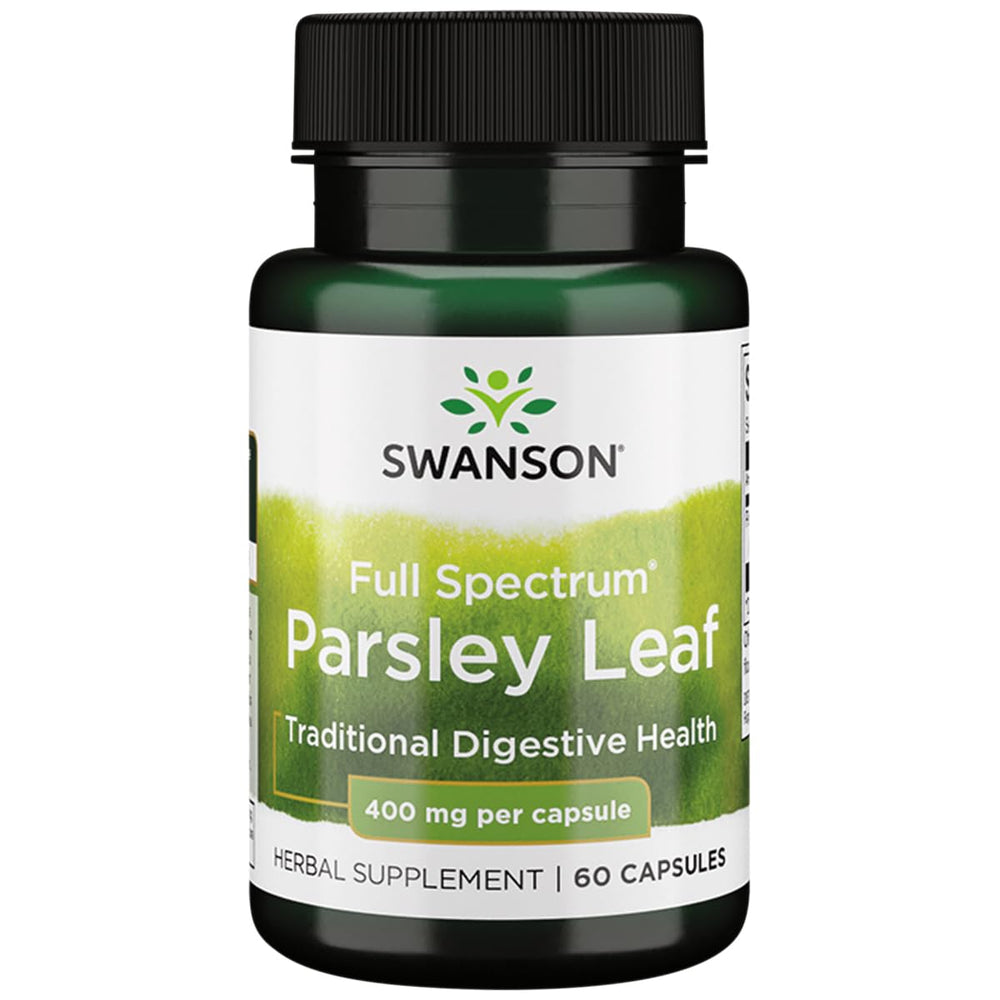 Swanson Parsley Leaf Extract bottle – 60 capsules, 400 mg each