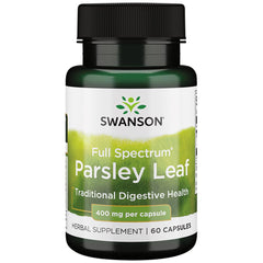 Swanson Parsley Leaf Extract bottle – 60 capsules, 400 mg each