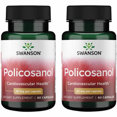 Swanson Policosanol bottle and 2-pack packaging