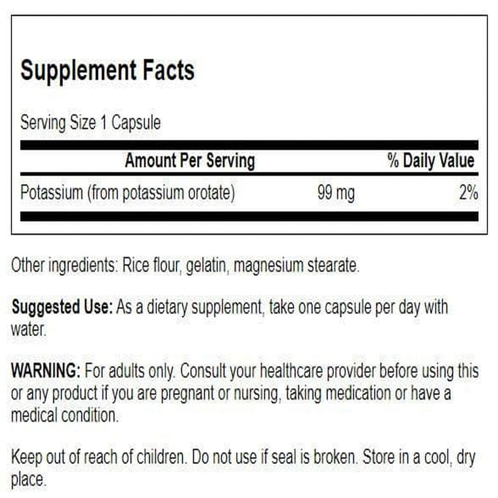 Potassium Orotate 99 mg capsules by Swanson Ultra