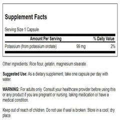 Potassium Orotate 99 mg capsules by Swanson Ultra