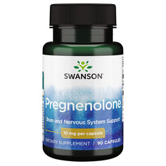 Swanson Pregnenolone 10 mg 90 caps bottle - front view