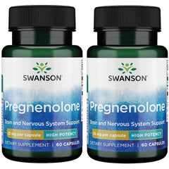 Swanson High Potency Pregnenolone 25 mg - 60 capsules (2 pack) bottle
