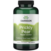 Bottle of Swanson Prickly Pear Cactus Opuntia 650 mg 180 capsules