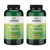 Swanson Psyllium Husk Dietary Fiber Supplement bottle label 610 mg