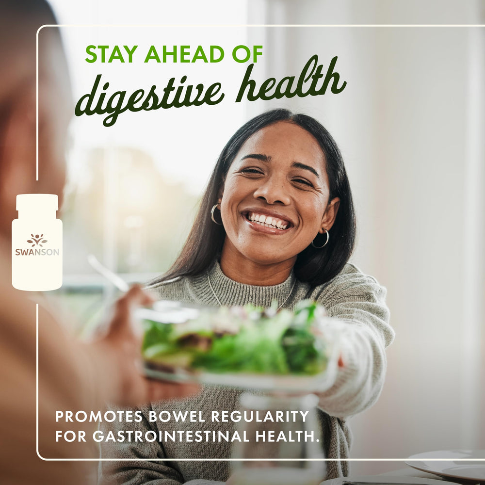 Close-up of Swanson psyllium husk capsules