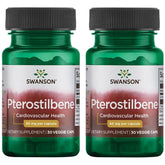 Swanson Pterostilbene 50 mg vegan capsules – 30 count per bottle, 2-pack