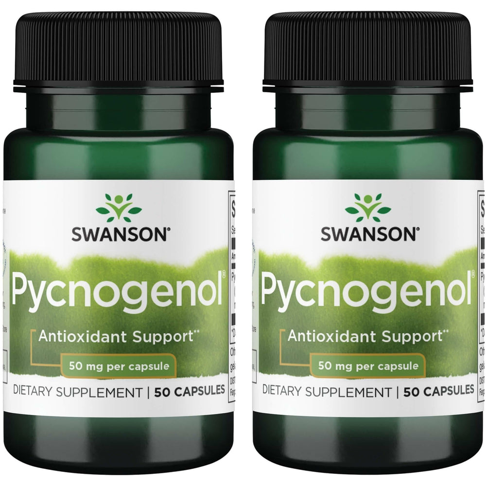 Swanson Pycnogenol 50 mg 50 Caps bottle - front view