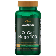 Swanson Q-Gel Mega 100 bottle with 60 softgels