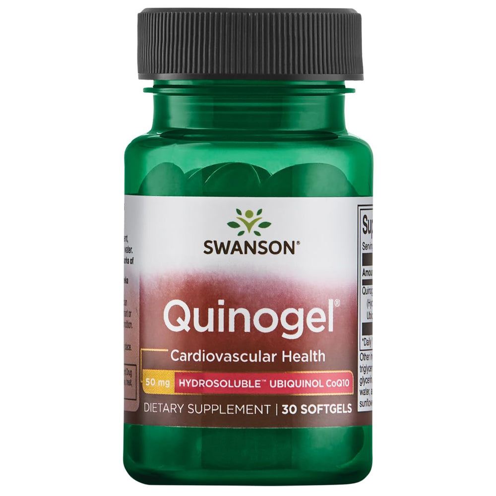 Swanson Quinogel Hydrosoluble Ubiquinol CoQ10 50 mg Softgels bottle