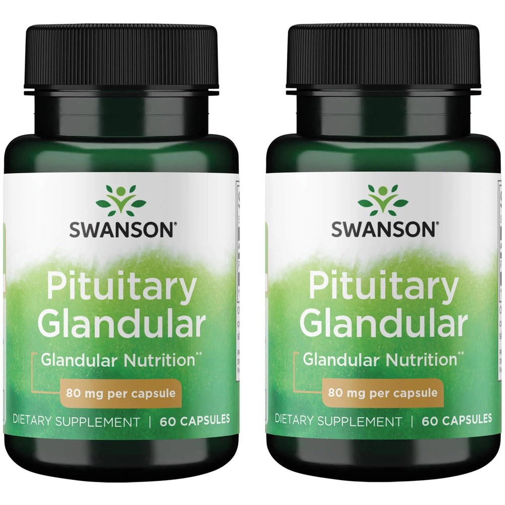 Swanson Raw Pituitary Glandular bottle front view – 80 mg per capsule