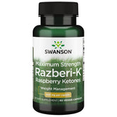 Swanson Razberi-K 500 mg bottle with 60 vegetarian capsules