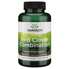 Swanson Red Clover Combination 100 Capsules bottle on white background