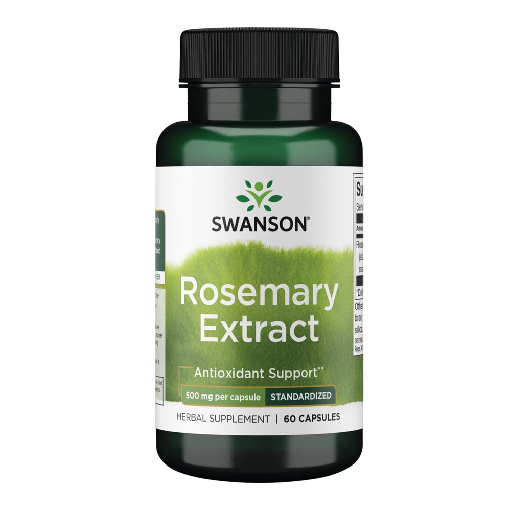 Swanson Rosemary Extract bottle – 500 mg, 60 capsules