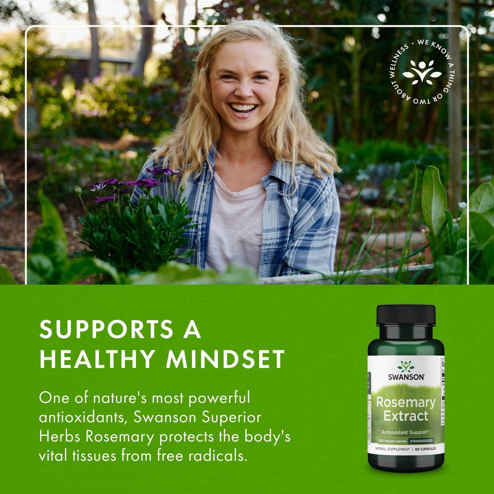 Swanson Rosemary Extract bottle with 60 capsules