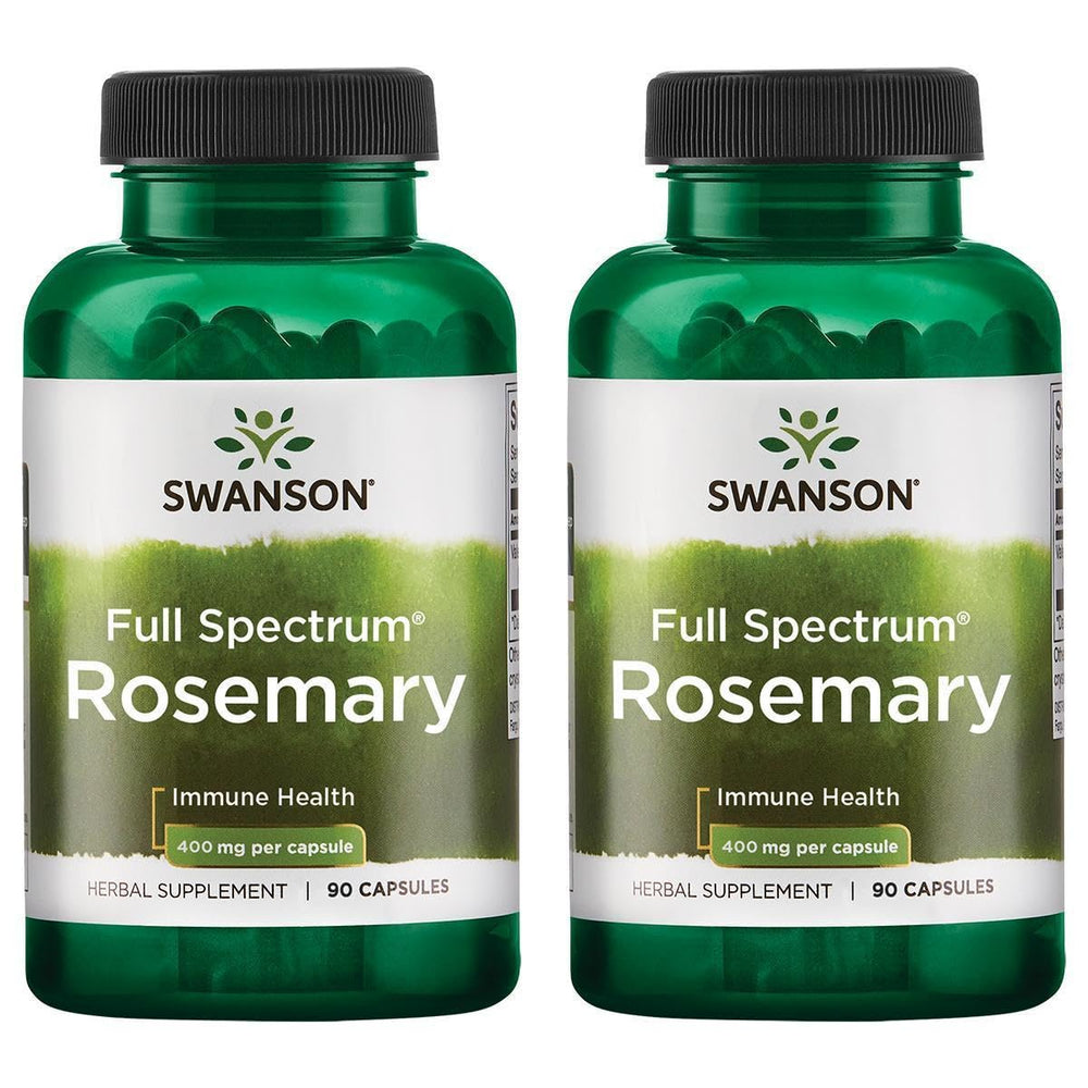 Swanson Rosemary Full Spectrum 90-capsule bottle, 2-pack hero image