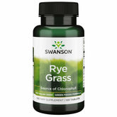 Bottle of Swanson Rye Grass 500 mg tablets