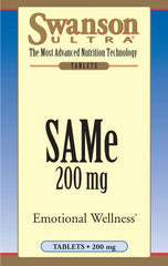 Close-up of Swanson SAME 200 mg 60 tabs bottle
