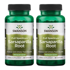 Swanson Sarsaparilla Root – 450 mg per capsule, 60 capsules, 2 pack – Skin health, urinary tract and kidney support
