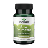 Front view of Swanson Saw Palmetto 160 mg bottle with 120 SGels