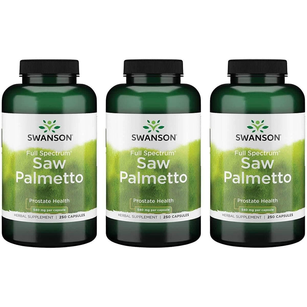 Bottle of Swanson Saw Palmetto 540 mg capsules