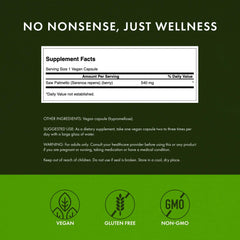 Dosage instructions for Swanson Saw Palmetto capsules