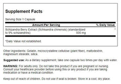 Close-up of Swanson Schizandra Extract 500 mg bottle and label