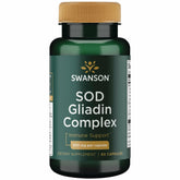 Bottle of Swanson Sod Gliadin Complex Glisodin 60 Capsules - front view