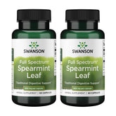 Swanson Spearmint Leaf bottle and capsules