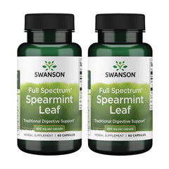 Swanson Spearmint Leaf bottle and capsules