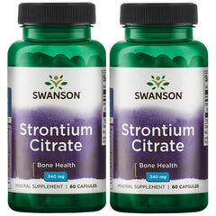 Swanson Strontium Citrate 340 mg 60 capsules bottle - 2 pack