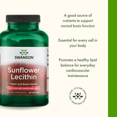 Front view of Swanson Sunflower Lecithin packaging