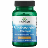 Swanson Suntheanine L-Theanine bottle with 60 vegetarian capsules