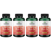 Top view of Swanson Super Dpa Fish Oil 1,000 mg bottle with 60 Sgels