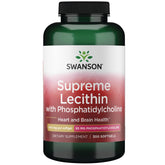 Bottle of Swanson Supreme Lecithin with Phosphatidylcholine 300 Softgels