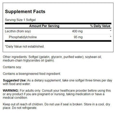 Swanson Supreme Lecithin 300 Softgels bottle with label and capsules