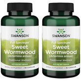 Swanson Sweet Wormwood bottle label highlights GI health support.