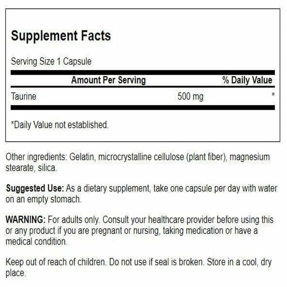 Amino acid Taurine for energy production and support